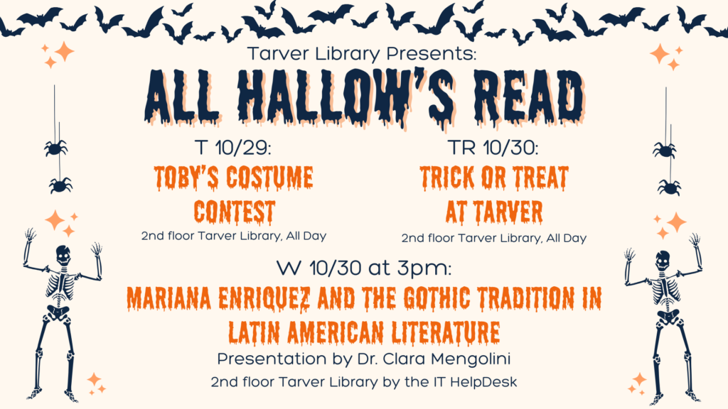 Halloween events at the Tarver Library