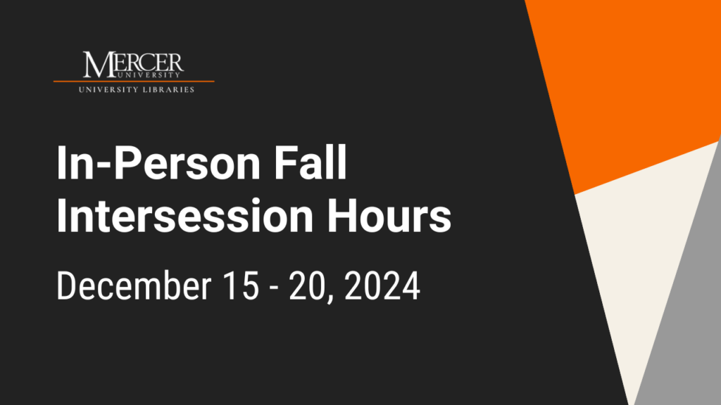 In-Person Fall Intersession Hours